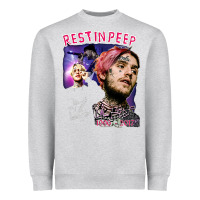 Heather Grey lil peep Heavyweight Sweatshirt - artisFamous