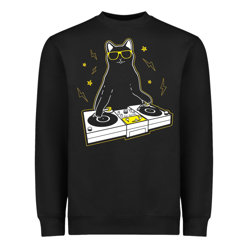 Cat Dj Heavyweight Sweatshirt by artisFamous | Teevron