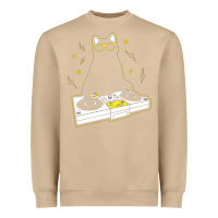 Mushroom cat dj Heavyweight Sweatshirt - artisFamous