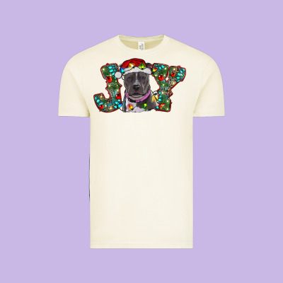 Christmas Joy Pitbull Vintage Tee Designed By Ranaportraitstore