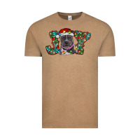 Vintage Coffee christmas joy pitbull Vintage Tee - RanaPortraitStore