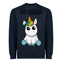 Navy so manly funny unicorn Heavyweight Sweatshirt - artisFamous