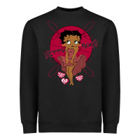 Black Black Betty Boop Heavyweight Sweatshirt - artisFamous