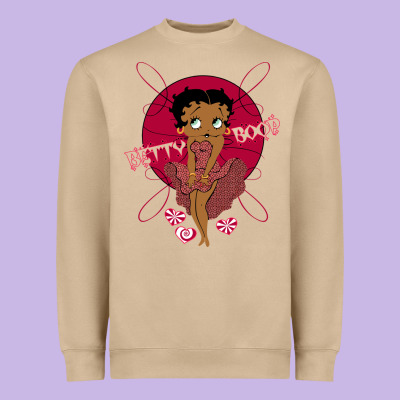 Black Betty Boop Heavyweight Sweatshirt Designed By Artisfamous