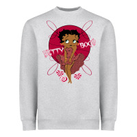 Heather Grey Black Betty Boop Heavyweight Sweatshirt - artisFamous