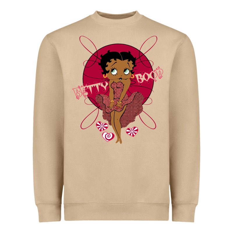 Black Betty Boop Heavyweight Sweatshirt by artisFamous | Teevron