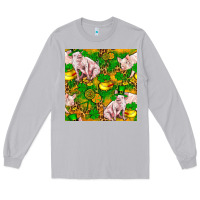 Moon Dust St. Patrick's Day Pig And Candy Pot Of Gold Long Sleeve Tee - FaDigitalArtStudio