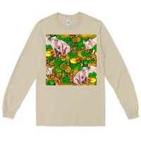 Mushroom St. Patrick's Day Pig And Candy Pot Of Gold Long Sleeve Tee - FaDigitalArtStudio