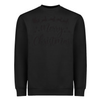 Black merry christmas Heavyweight Sweatshirt - artisFamous