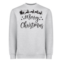 Heather Grey merry christmas Heavyweight Sweatshirt - artisFamous