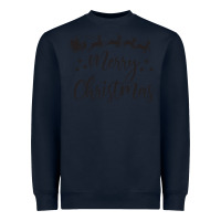 Navy merry christmas Heavyweight Sweatshirt - artisFamous