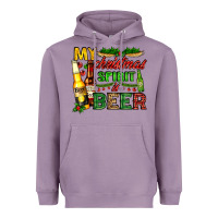 Lavender my christmas spirit is beer with beer bottles Heavyweight Hoodie - AdoDesignShop