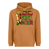 My Christmas Spirit Is Beer With Beer Bottles Heavyweight Hoodie | Teevron