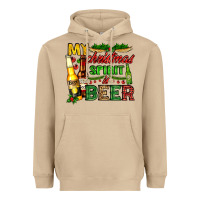 Mushroom my christmas spirit is beer with beer bottles Heavyweight Hoodie - AdoDesignShop