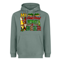 Sage my christmas spirit is beer with beer bottles Heavyweight Hoodie - AdoDesignShop
