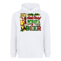 White my christmas spirit is beer with beer bottles Heavyweight Hoodie - AdoDesignShop