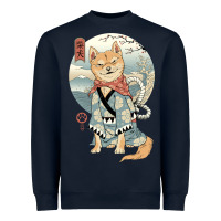 Navy shiba inu dog japan Heavyweight Sweatshirt - artisFamous