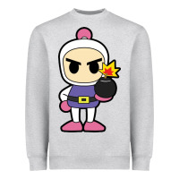 Heather Grey bomberman Heavyweight Sweatshirt - artisFamous