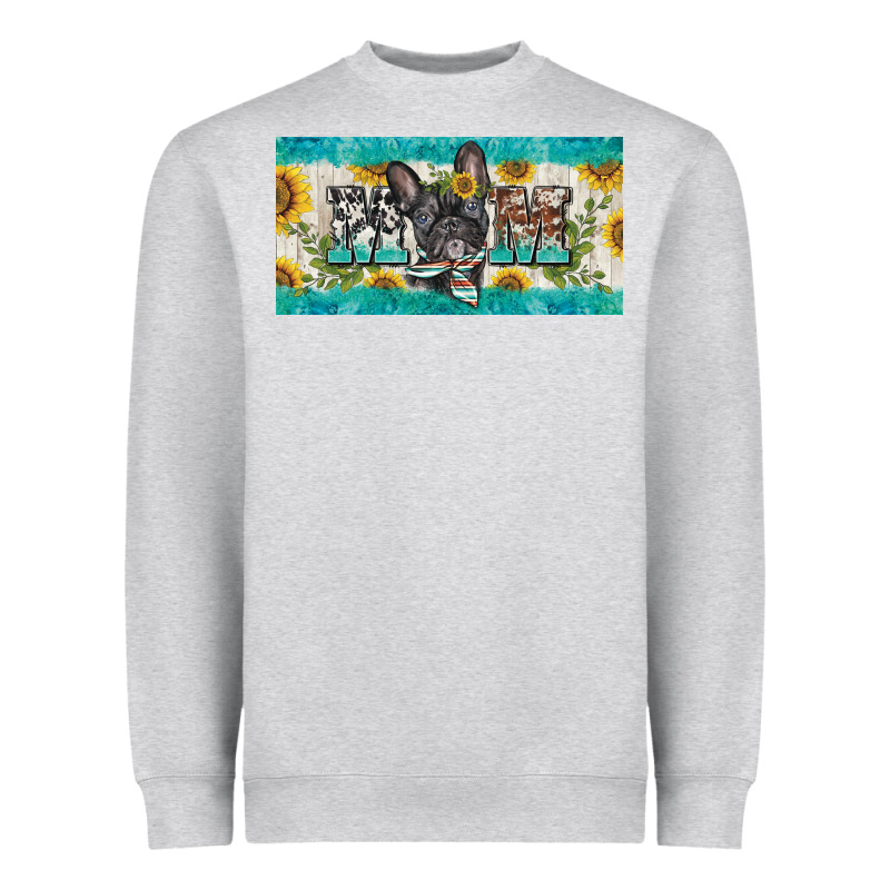 French Bulldog Mom License Plate Template Heavyweight Sweatshirt by BarkalooDesign | Teevron