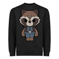 Black rocket racoon chibi Heavyweight Sweatshirt - artisFamous