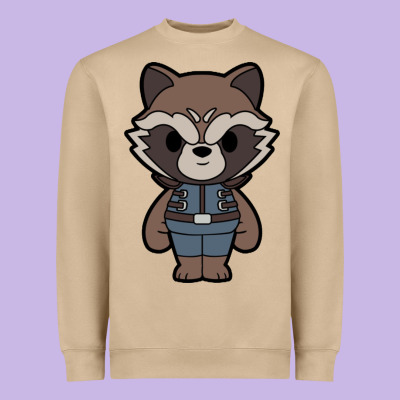 Rocket Racoon Chibi Heavyweight Sweatshirt Designed By Artisfamous