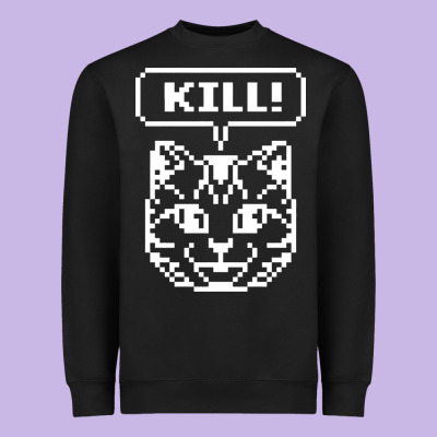 Kill No More Heroes Cat Heavyweight Sweatshirt Designed By Artisfamous