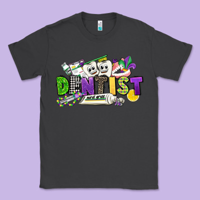 Dentist Mardi Gras Classic Tee Designed By Cowgirlartshop