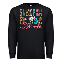 Black sleep all day nurse all night Premium Sweatshirt - AdoDesignShop