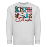Dove Grey sleep all day nurse all night Premium Sweatshirt - AdoDesignShop