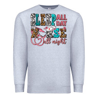 Heather Grey sleep all day nurse all night Premium Sweatshirt - AdoDesignShop