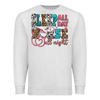 Oatmeal Heather sleep all day nurse all night Premium Sweatshirt - AdoDesignShop