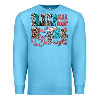 Ocean Blue sleep all day nurse all night Premium Sweatshirt - AdoDesignShop