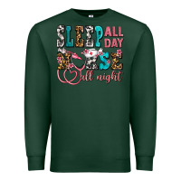 Sports Green sleep all day nurse all night Premium Sweatshirt - AdoDesignShop