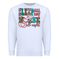 White sleep all day nurse all night Premium Sweatshirt - AdoDesignShop