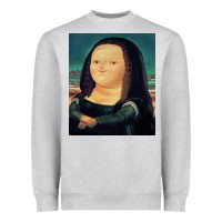 Heather Grey fernando botero mona lisa Heavyweight Sweatshirt - artisFamous