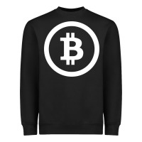 Black bitcoin Heavyweight Sweatshirt - artisFamous