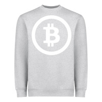 Heather Grey bitcoin Heavyweight Sweatshirt - artisFamous