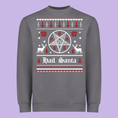 Hail Santa Ugly Christmas Sweater   Sweatshirt Heavyweight Sweatshirt Designed By Artisfamous