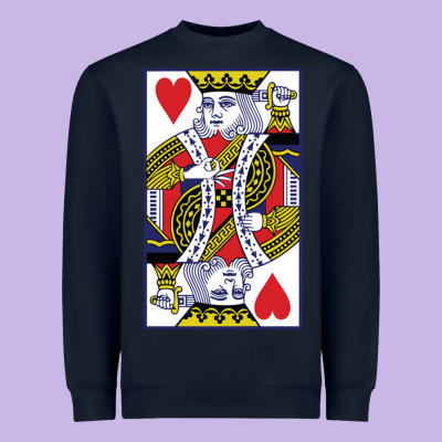 King Of Hearts Heavyweight Sweatshirt Designed By Artisfamous