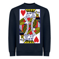 Navy king of hearts Heavyweight Sweatshirt - artisFamous