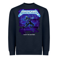 Navy blast the lightning Heavyweight Sweatshirt - artisFamous