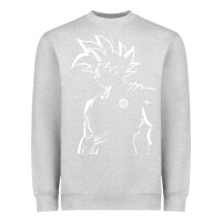 Heather Grey Goku Heavyweight Sweatshirt - artisFamous