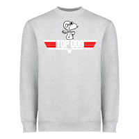 Heather Grey top dog Heavyweight Sweatshirt - artisFamous