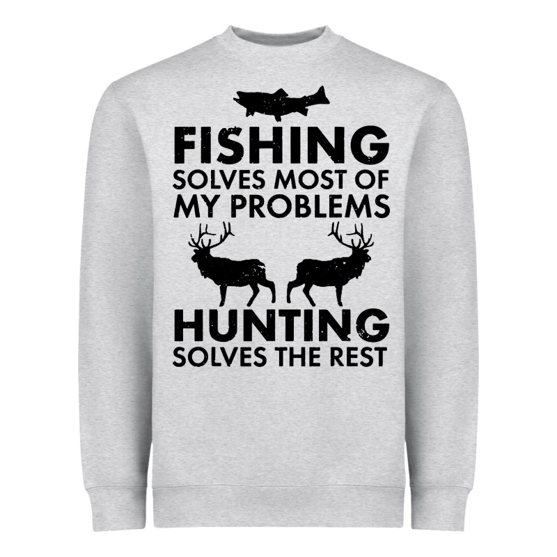 Funny Fishing And Hunting Heavyweight Sweatshirt by artisFamous | Teevron