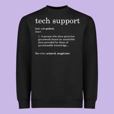 Funny Tech Support Definition Heavyweight Sweatshirt Designed By Artisfamous
