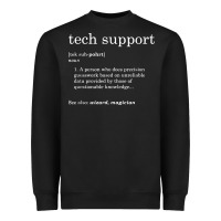 Black funny tech support definition Heavyweight Sweatshirt - artisFamous