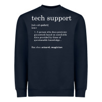Navy funny tech support definition Heavyweight Sweatshirt - artisFamous