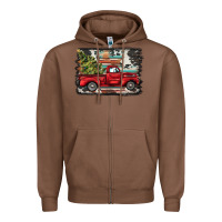Chestnut christmas truck Zipper Hoodie - BarkalooDesign