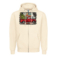 Christmas Truck Zipper Hoodie | Teevron