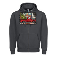 Smoke christmas truck Zipper Hoodie - BarkalooDesign